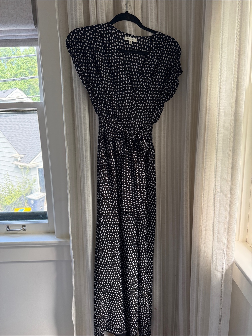 Max studio Black and white Polka Dot jumpsuit